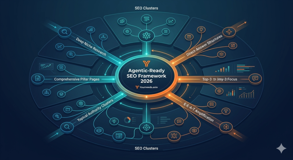 Yourneeds.asia Agentic-Ready SEO Framework Hub: 5 Core Modules 2026