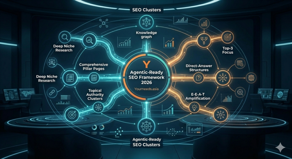 Yourneeds.asia Agentic-Ready SEO Framework Hub: 5 Core Modules 2026